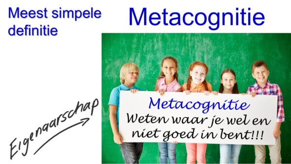 Meest simpele defintie van metacognitie-1 Gedragsregulatie en -controle