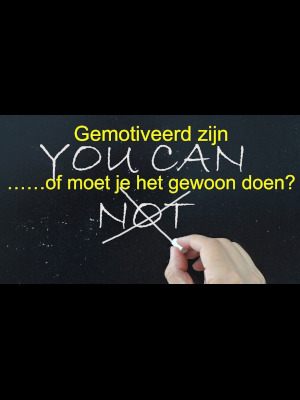 Motivatie moet je leren